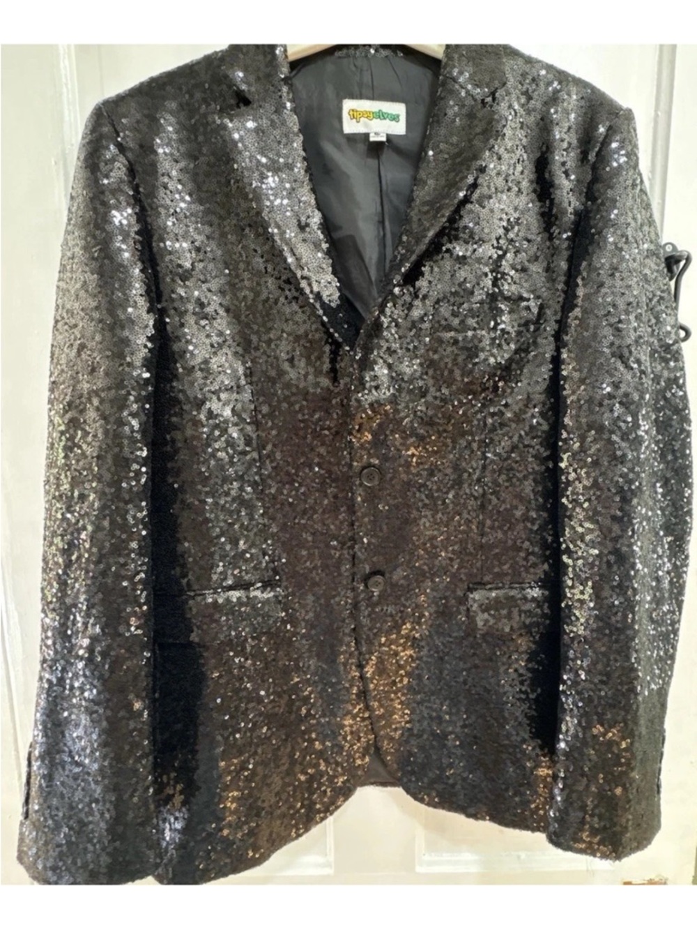 Tipsy Elves Black Sequin Sport Coat